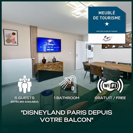 Le Chessy Disney - Logement Pour 6 A Disneyland Paris Avec Vue Sur Le Feu D Artifice Eksteriør bilde