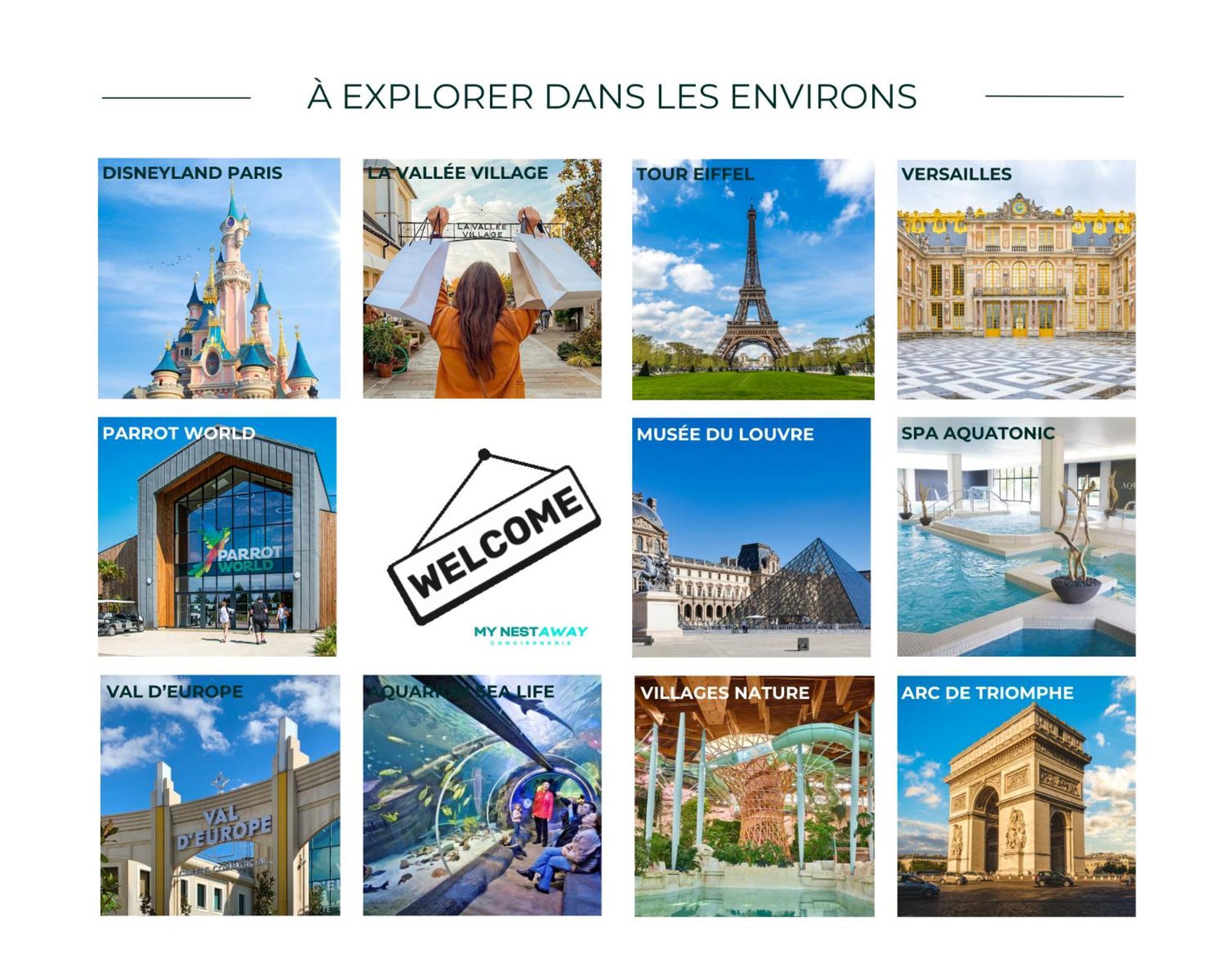 Le Chessy Disney - Logement Pour 6 A Disneyland Paris Avec Vue Sur Le Feu D Artifice Eksteriør bilde